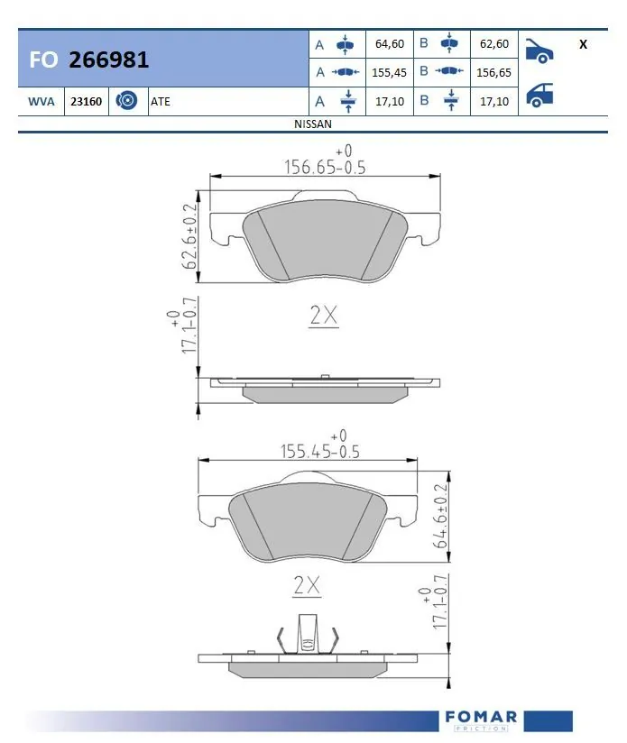Brake Pad Set, disc brake